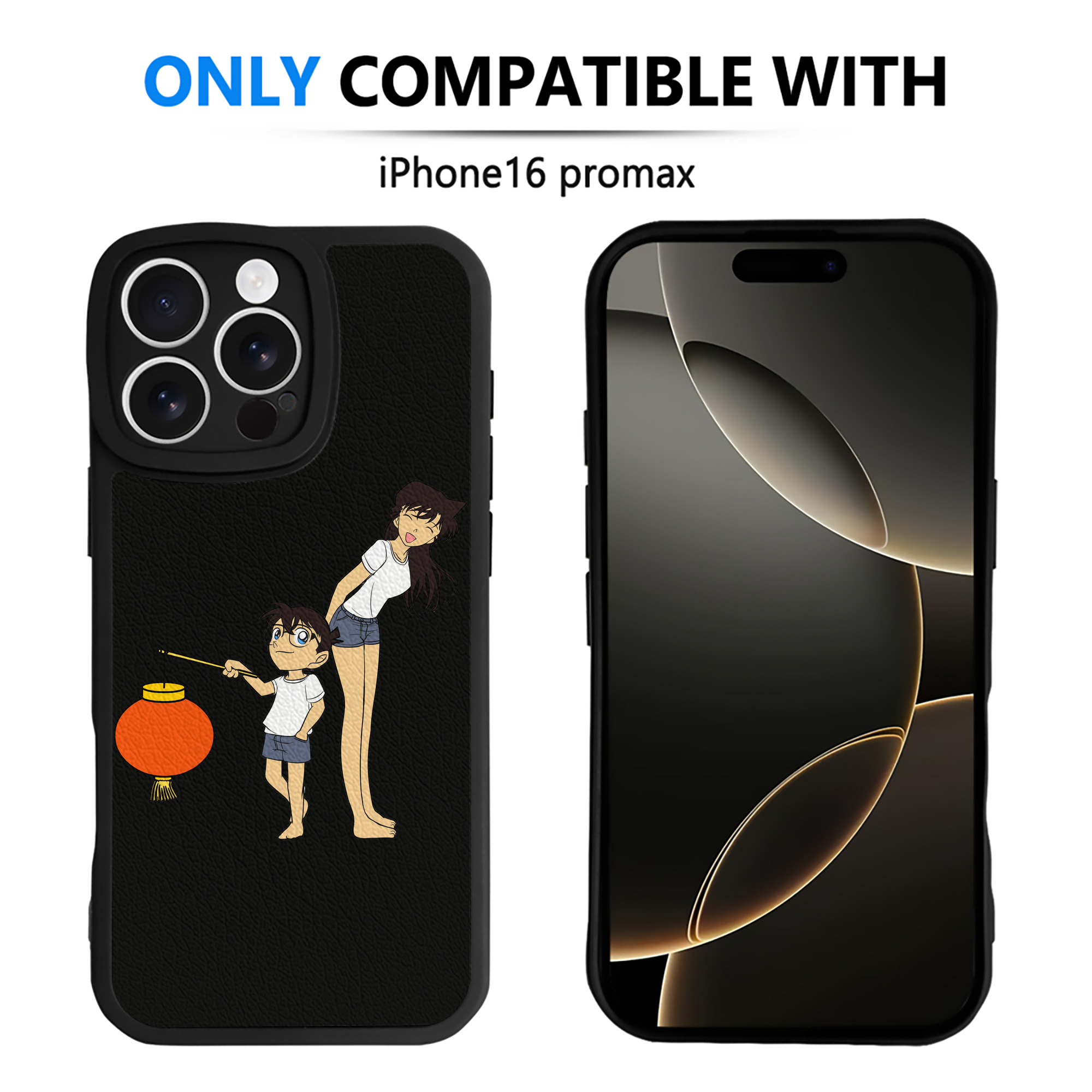 （画像用） 名探偵コナン 毛利 蘭 もうり らん、モーリ ラン Detective Conan Rachel Moore 【iPhone 16シリーズ対応】シリコンスマホケース（レザー調） 材質：シリコン